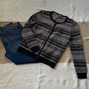 Eddie Bauer cardigan printed sweater.